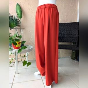 Cotton Pull On Wide Leg Pants